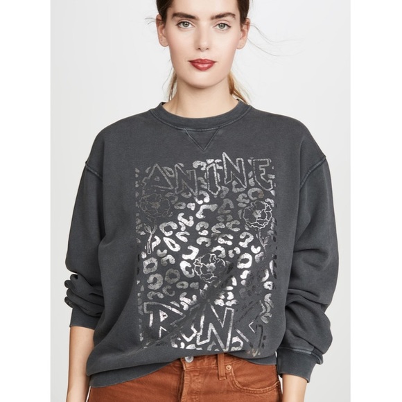 Anine Bing Tops - Anine Bing Ramona leopard print sweatshirt XS